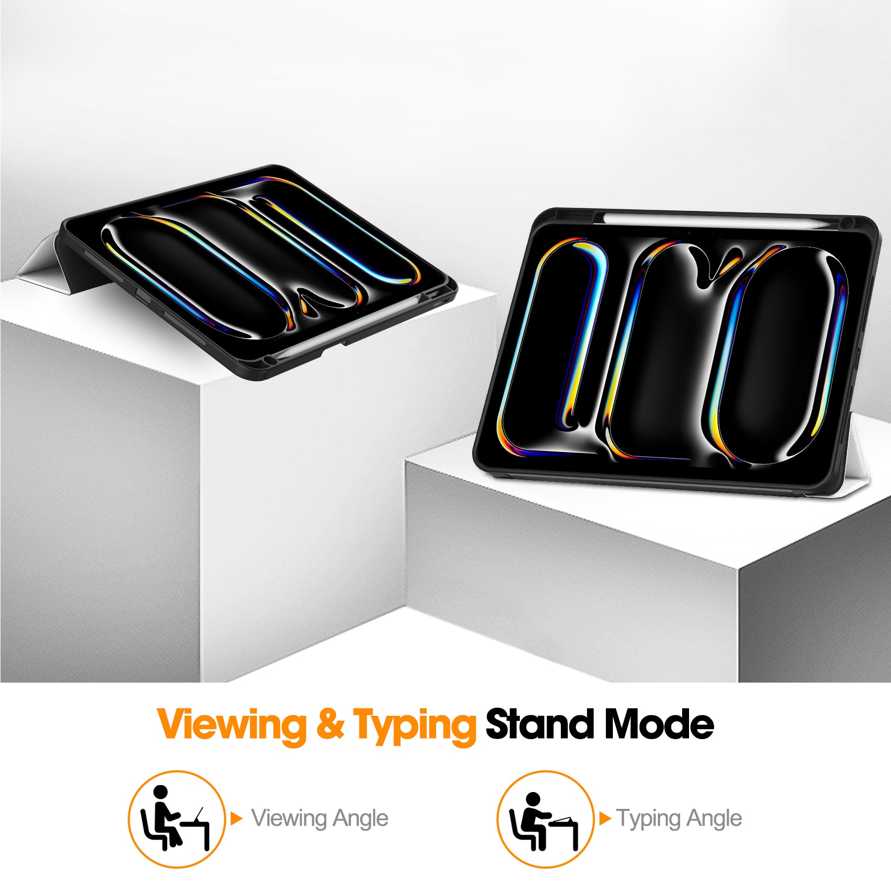 For iPad Pro 11 (2024) Case Pattern Printing PU Leather Tri-fold Stand Cover with Pen Slot For iPad Pro 11 (2024) Case Pattern Printing PU Leather Tri-fold Stand Cover with Pen Slot